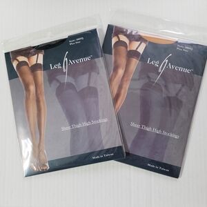 Leg Avenue Sheer Black Thigh High Stockings